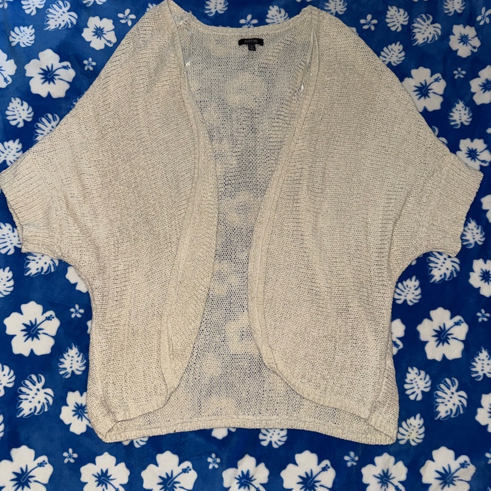 Apt. 9 Women's Light Gray Open-Front Cardigan